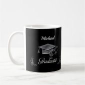 Afstuderen Black & Silver, Pet & diploma Koffiemok (Links)