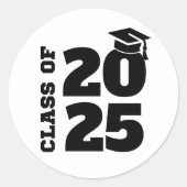 Afstuderen Black Tassel Afstuderen Ronde Sticker (Voorkant)