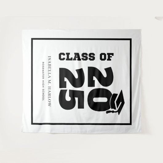 Afstuderen Black Tassel Afstuderen Wandkleed (Voorkant (horizontaal))