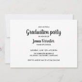 Afstuderen Black Three Photos Graduation Party Kaart (Achterkant)