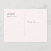 Afstuderen Bladeren Muziek penseel Roze foto's pen Aankondigingskaart (Achterkant)