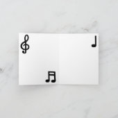 Afstuderen Bladmuziek - Bedankt Opmerking Kaart (Binnen)