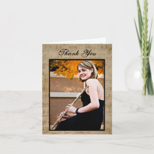 Afstuderen Bladmuziek - Bedankt Opmerking Kaart