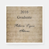 Afstuderen Bladmuziek - Luncheon Servetten (Voorkant)