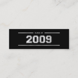 Afstuderen Bladwijzer Kaarten - 2009 - Varsity Sil Mini Visitekaartje