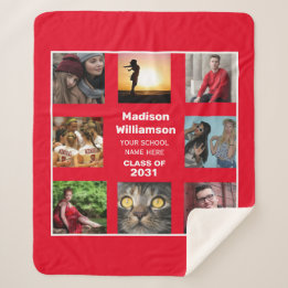 Afstuderen Blanket 8 Foto Collage Sherpa Deken