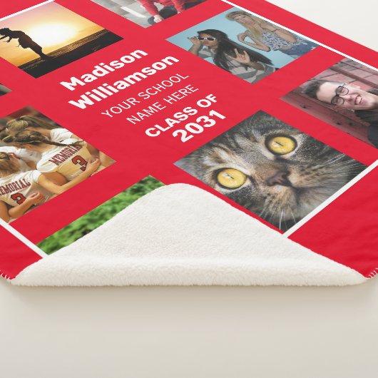 Afstuderen Blanket 8 Foto Collage Sherpa Deken (3/4)