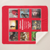 Afstuderen Blanket 8 Foto Collage Sherpa Deken (Voorkant (horizontaal))