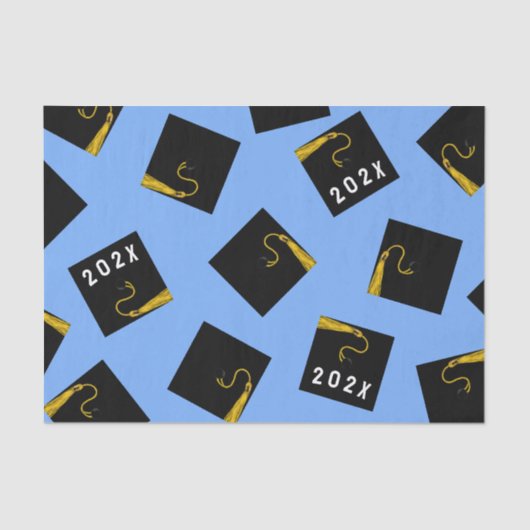 Afstuderen Blauw 2025 Tissuepapier (Voorkant)