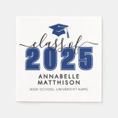 Afstuderen blauw Afstuderen Servet (Voorkant)