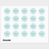 Afstuderen blauw Afstuderen Typografie Eenvoudig Ronde Sticker (Vel)