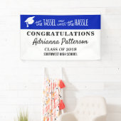 Afstuderen blauw | De Tassel was de Hassle waard Spandoek (Insitu)