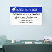 Afstuderen blauw | De Tassel was de Hassle waard Spandoek (Beurs)