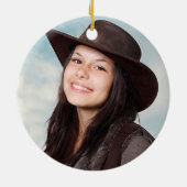 Afstuderen Blauw en Goud 20xx Foto Keramisch Ornament (Achterkant)