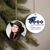 Afstuderen Blauw en Goud Classic 20XX Foto Keramisch Ornament