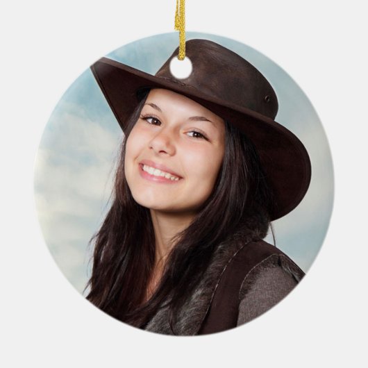 Afstuderen Blauw en Goud Classic 20XX Foto Keramisch Ornament (Achterkant)