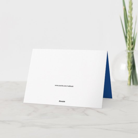 Afstuderen Blauw en wit gefeliciteerd Kaart (Achterkant)