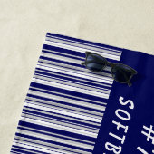 Afstuderen Blauw en Witte School Gepersonaliseerd Strandlaken (In situ)