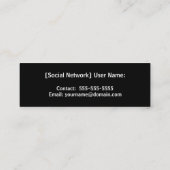 Afstuderen - Blauw en zilver Contactkaartje (Achterkant)