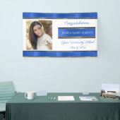 Afstuderen, Blauw Goud, Douanefoto, Spandoek (Beurs)