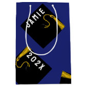 Afstuderen blauw medium cadeauzakje (Voorkant)