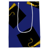 Afstuderen blauw medium cadeauzakje (Achterkant)