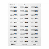 Afstuderen blauw pet en goudassel etiket (Full Sheet)