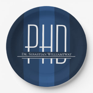 Afstuderen blauw PhD Graduation Party Bord