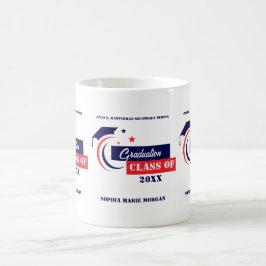 Afstuderen Blauw Rood Wit Afstuderen Classic Koffiemok
