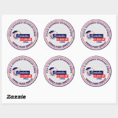 Afstuderen blauw rood wit Afstuderen Ronde Sticker (Vel)