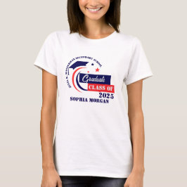 Afstuderen Blauw Rood Wit Afstuderen Tri-Blend Shi T-shirt