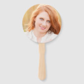 Afstuderen Blauw School Kleur Klasse Naam Foto Handwaaier (Achterkant)