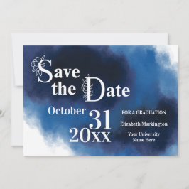 Afstuderen Blauw - ventilator eenvoudig Save The Date