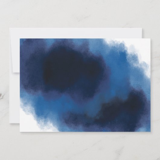 Afstuderen Blauw - ventilator eenvoudig Save The Date (Achterkant)