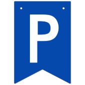 Afstuderen Blauw Wit Schoolnaam Vlaggetjes (Derde vlag)