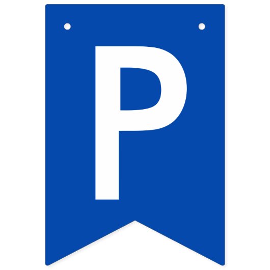 Afstuderen Blauw Wit Schoolnaam Vlaggetjes (Derde vlag)