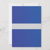 Afstuderen Blauw Zilver Party Foto Afstudeerder Ui Kaart (Achterkant)