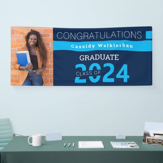 Afstuderen blauwe Afstuderen banner (Beurs)