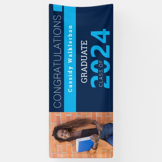 Afstuderen blauwe Afstuderen banner (Verticaal)