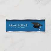 Afstuderen - blauwe kaart voor toevoeging mini visitekaartje (Voorkant)