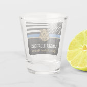 Afstuderen Blauwe Lijn van de Politieacademie Shot Glas (Achterkant)
