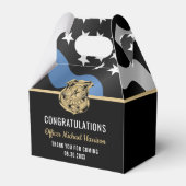 Afstuderen Blauwe Lijn Vlag van politieacademie Bedankdoosjes (Achterkant)