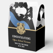 Afstuderen Blauwe Lijn Vlag van politieacademie Bedankdoosjes (Geopend)