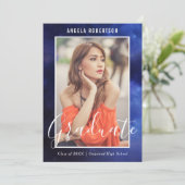 Afstuderen Blauwe Nebula Ruimte Stijlvolle moderne (Staand voorkant)