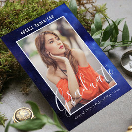 Afstuderen Blauwe Nebula Ruimte Stijlvolle moderne