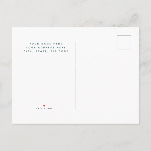 Afstuderen Blauwgroen Grijs Briefkaart (Achterkant)