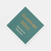 Afstuderen Blauwgroen Oranje Afstudeerder en schoo Servet (Hoek)