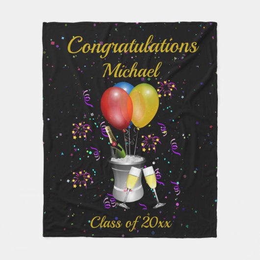 Afstuderen bloedige feestdag fleece deken (Voorkant)