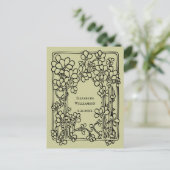  Afstuderen Bloemen Bewaar de datum Groen Briefkaart (Staand voorkant)