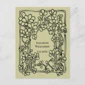 Afstuderen Bloemen Bewaar de datum Groen Briefkaart (Voorkant)